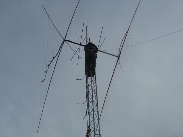 Attaching antenna to Tower